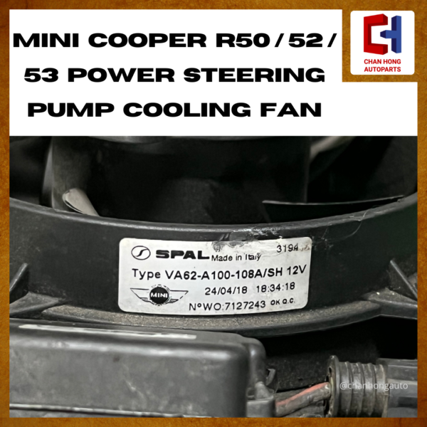 MINI Cooper R50/R52/R53 Power Steering Pump Cooling Fan [VA62-A100-108A][Original from Italy][Used] - Image 4