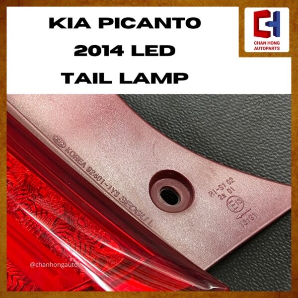 Kia Picanto 2014 LED Tail Lamp [92401-1Y3][Original from Korea][Used] - Image 2