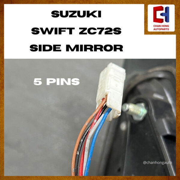 Suzuki Swift ZC72S Side Mirror [5 Pins][Original from Japan][Used] - Image 7