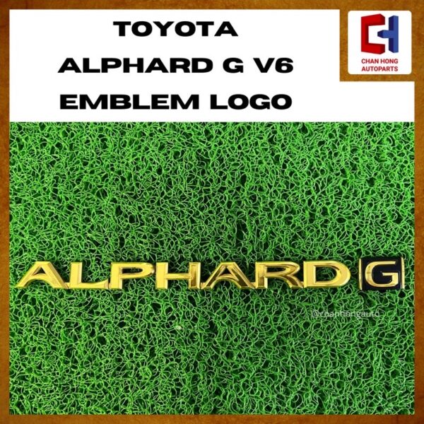 Toyota Alphard G V6 Emblem Logo (GOLD) [SET] [Original from Japan][Used] - Image 4