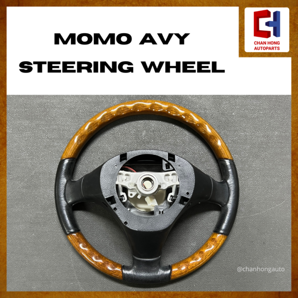 MOMO Avy Steering Wheel [No Button][Walnut][Original from Japan][Used] - Image 3