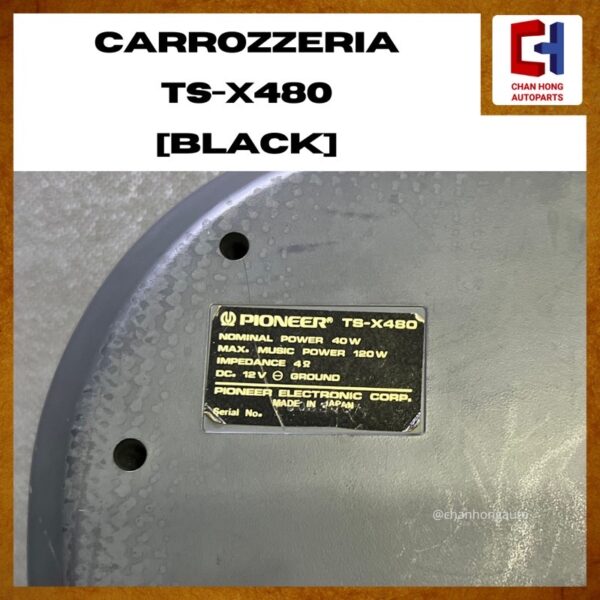 Pioneer Carrozzeria TS-X480 Sealed Type 4-Way Speaker System [Speaker Bantal] [Black] [Original from Japan][Used] - Image 5