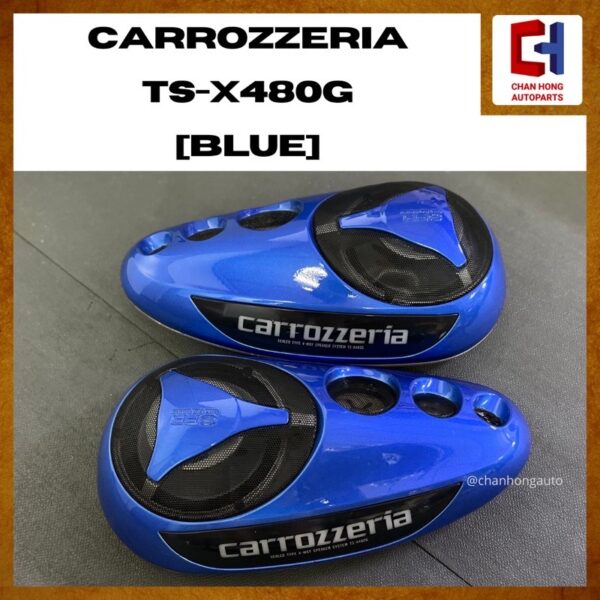 Pioneer Carrozzeria TS-X480G Sealed Type 4-Way Speaker System [Speaker Bantal][Blue][Original from Japan][Used] - Image 3