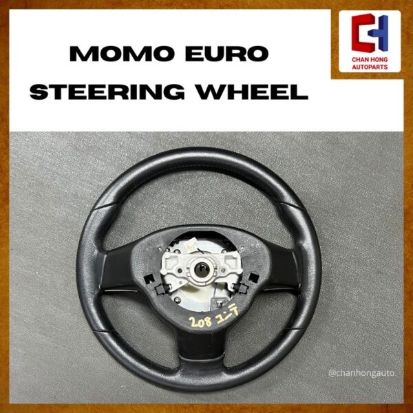 MOMO Euro Steering Wheel [Silver Cover][No Button][Original From Japan][Used] - Image 2