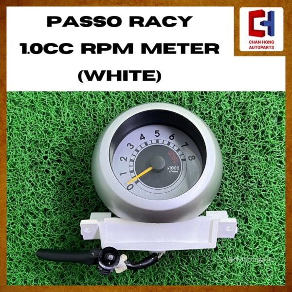 Passo Racy 1.0cc RPM Meter [White][Original from Japan][Used]