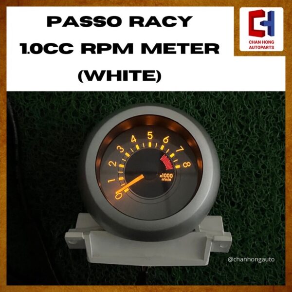 Passo Racy 1.0cc RPM Meter [White][Original from Japan][Used] - Image 2