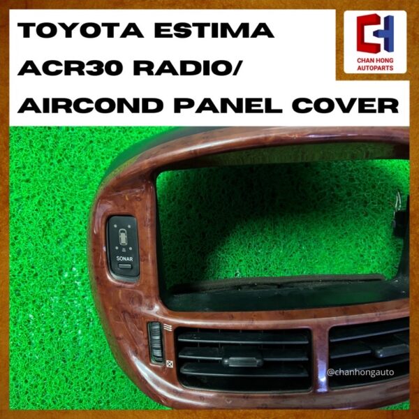 Toyota Estima ACR30 Radio/Aircond Panel Cover [Walnut][Original from Japan][Used] - Image 2