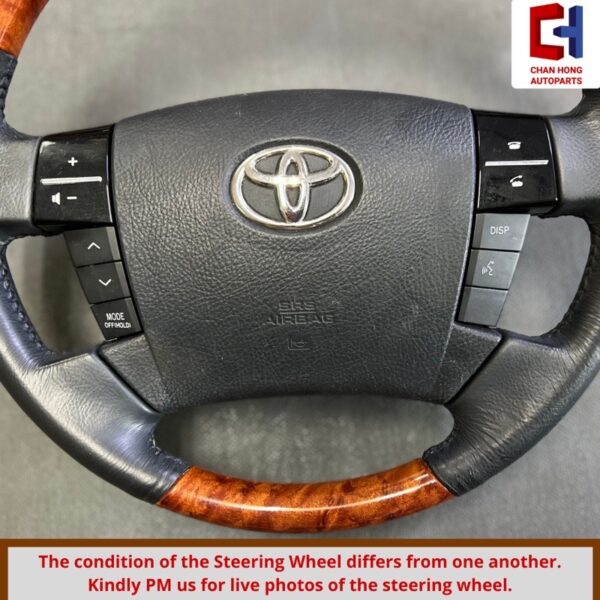 Toyota Mark X GRX120 Multifunction Steering Wheel Walnut [Original from Japan] - Image 3