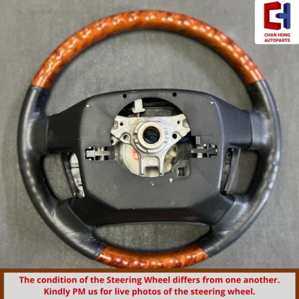 Toyota Mark X GRX120 Multifunction Steering Wheel Walnut [Original from Japan] - Image 4