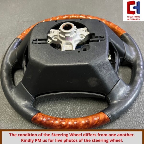 Toyota Mark X GRX120 Multifunction Steering Wheel Walnut [Original from Japan] - Image 5