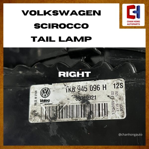 Volkswagen Scirocco Tail Lamp/Tail Light [Original Made in Spain][Used] - Image 2
