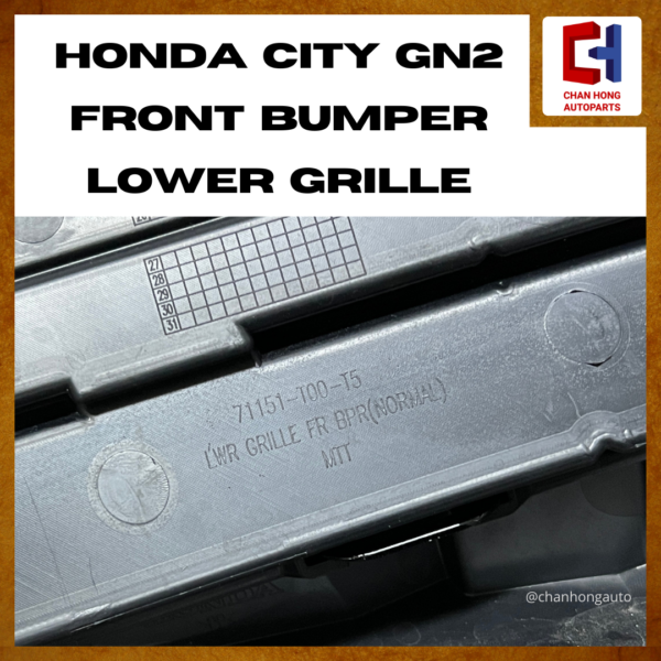 Honda City GN2 Front Bumper Lower Grille [71151-T00-T5][Original from Japan][Used] - Image 7
