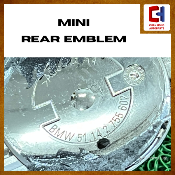 MINI Rear Emblem [51142755602][Original][Used] - Image 3