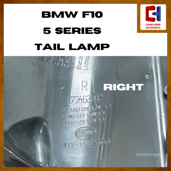 BMW F10 5 Series Tail Lamp [173462-01 / 173462-02][Original from Germany][Used] - Image 4