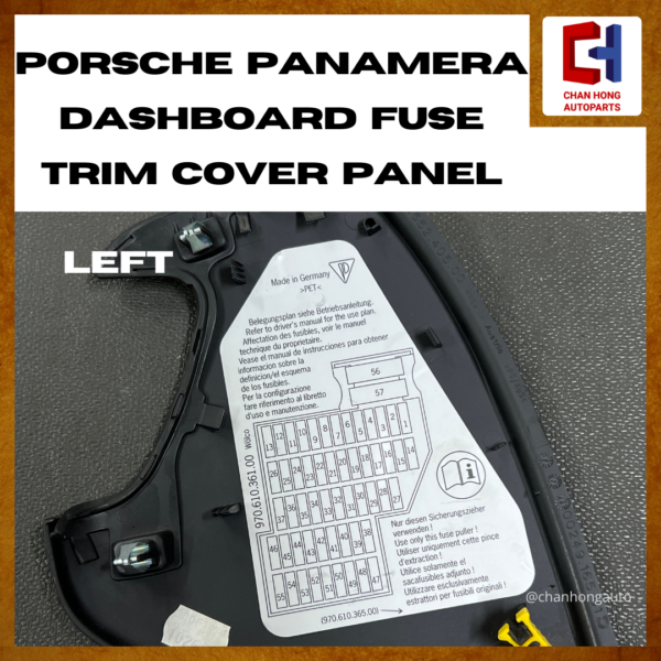 Porsche Panamera Dashboard Fuse Trim Cover Panel [97061036500][Original from Germany][Used] - Image 3