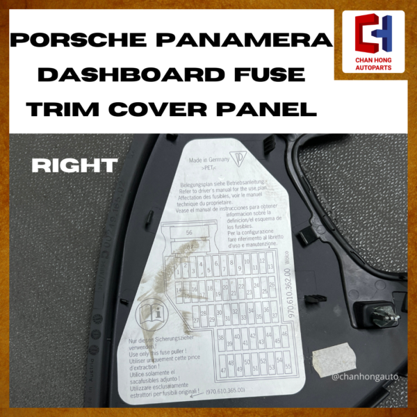 Porsche Panamera Dashboard Fuse Trim Cover Panel [97061036500][Original from Germany][Used] - Image 4