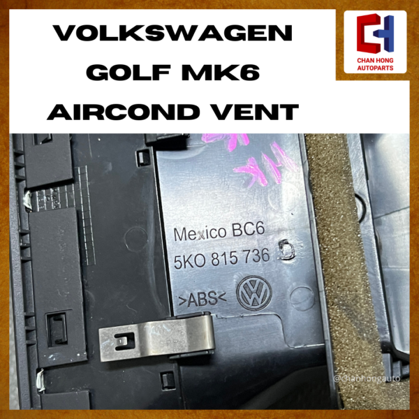 Volkswagen Golf MK6 Aircond Vent [5K0815736 / 5K0815735][Original from Mexico][Used] - Image 5