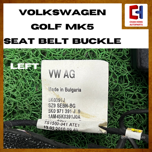 Volkswagen Golf MK5 Seat Belt Buckle [1K4857755 / 1K4857756][Original from Hungary][Used] - Image 4