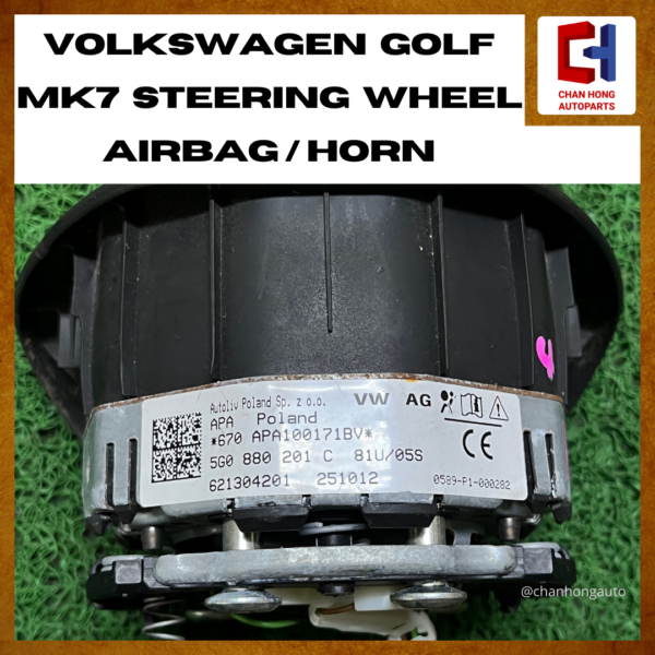 Volkswagen Golf MK7 Steering Wheel Airbag / Horn [5G0880201][Original from Poland][Used] - Image 3