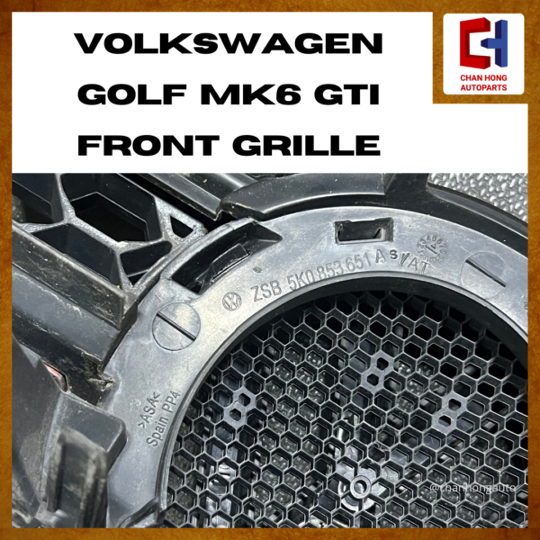 Volkswagen Golf MK6 GTI Front Grille [5K0853651A][Original from Spain][Used] - Image 9
