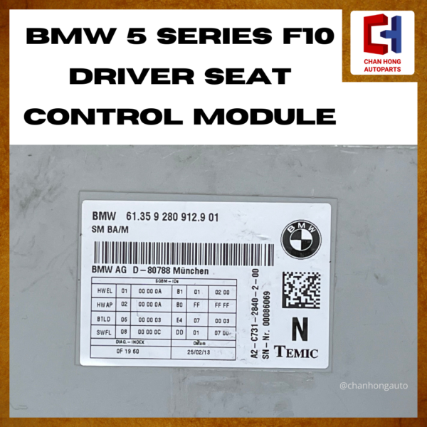 BMW 5 Series F10 Driver Seat Control Module [61359280912901][Original from Germany][Used] - Image 2