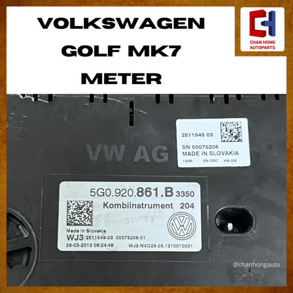 Volkswagen Golf MK7 Meter [5G0920861B][Original from Slovakia 🇸🇰][Used] - Image 6