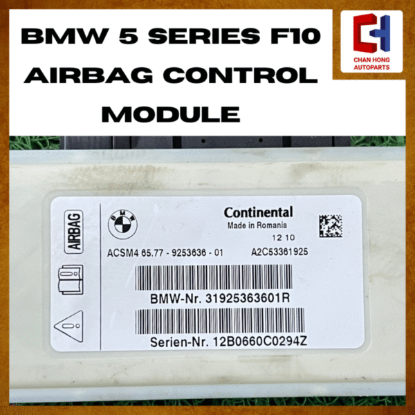 BMW 5 Series F10 Airbag Control Module [65.77-9253636-01][Original from Romania 🇷🇴][Used] - Image 2